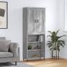 Highboard Grey Sonoma 69.5x34x180 cm Engineered Wood Colour grey sonoma Quantity in Package 1 Model 3 shelves 