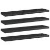 Bookshelf Boards 4 pcs High Gloss Black 40x10x1.5 cm Engineered Wood Colour high gloss black Size 40 x 10 x 1.5 cm Quantity in Package 4 