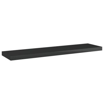 High Gloss Black Bookshelf Boards - 4 pcs | Hipo Market