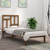 Bed Frame Honey Brown Solid Wood 75x190 cm Small Single Colour honey brown Size 75 x 190 cm 