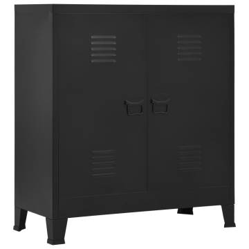 Industrial Storage Chest - Durable Black Steel Unit