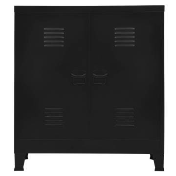 Industrial Storage Chest - Durable Black Steel Unit