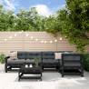 6 Piece Garden Lounge Set Black Solid Wood Pine Colour black pine Number of 6 