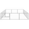 Dog Kennel Silver 18 m² Steel - Secure Outdoor Play Area