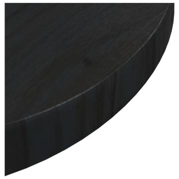 Table Top Black Ø30x2.5 cm - Solid Wood Pine | Hipo Market