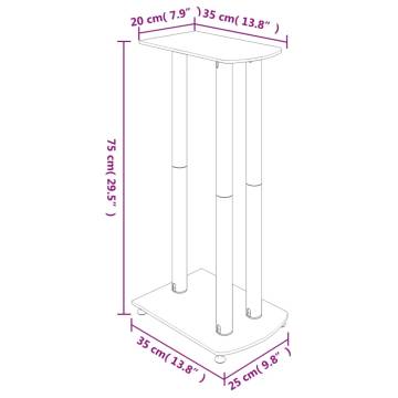 Speaker Stands 2 pcs - Silver Tempered Glass Design | HipoMarket