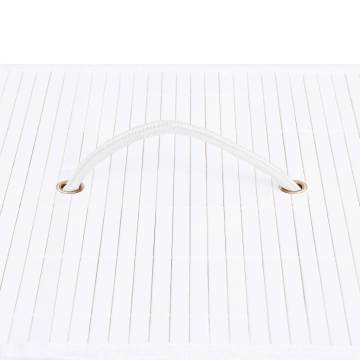 Bamboo Laundry Basket White 100L - Stylish & Functional