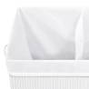 Bamboo Laundry Basket White 100L - Stylish & Functional