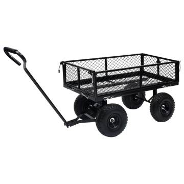 Garden Hand Trolley Black - 250 kg Capacity | HipoMarket