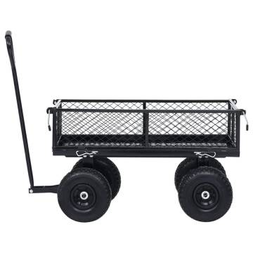 Garden Hand Trolley Black - 250 kg Capacity | HipoMarket