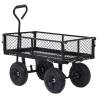 Garden Hand Trolley Black - 250 kg Capacity | HipoMarket