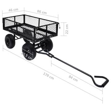 Garden Hand Trolley Black - 250 kg Capacity | HipoMarket