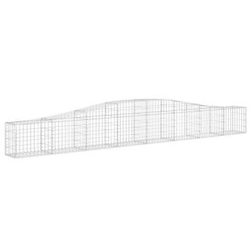 Arched Gabion Baskets - 3 pcs Galvanised Iron 400x30x4060 cm