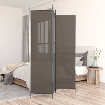 3-Panel Room Divider Anthracite 150x220 cm - HipoMarket