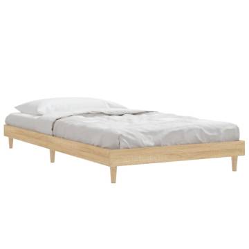 Sonoma Oak Bed Frame 100x200 cm - Quality Engineered Wood