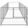 Durable Silver Dog Kennel - 6 m² Steel | Hipo Market