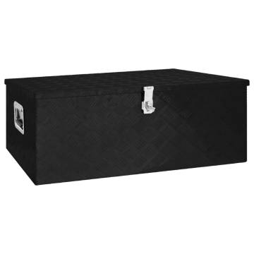 Durable Black Aluminium Storage Box 100x55x37 cm | HipoMarket