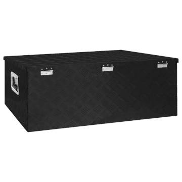 Durable Black Aluminium Storage Box 100x55x37 cm | HipoMarket