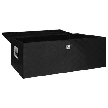 Durable Black Aluminium Storage Box 100x55x37 cm | HipoMarket