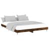 Bed Frame Smoked Oak 160x200 cm - Durable Engineered Wood