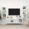 4 Piece TV Cabinet Set White Engineered Wood Colour white Quantity in Package 1 