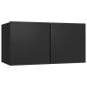 6 Piece Black TV Cabinet Set - Stylish & Practical Storage