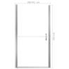 Shower Door Frost Tempered Glass 91x195 cm - Modern Design