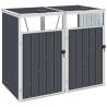 Double Garbage Bin Shed Anthracite - 143x81x121 cm Steel