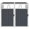 Double Garbage Bin Shed Anthracite - 143x81x121 cm Steel