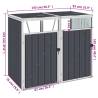 Double Garbage Bin Shed Anthracite - 143x81x121 cm Steel