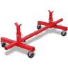 Mobile Axle Stand Red | Safe Vehicle Movement | Hipomarket