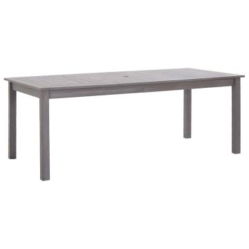 Grey Wash Garden Table 200x90 cm - Solid Acacia Wood