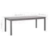 Grey Wash Garden Table 200x90 cm - Solid Acacia Wood