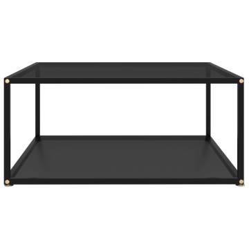 Stylish Black Coffee Table with Tempered Glass | HipoMarket