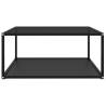 Stylish Black Coffee Table with Tempered Glass | HipoMarket