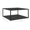 Stylish Black Coffee Table with Tempered Glass | HipoMarket