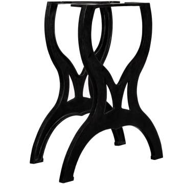 X-Frame Cast Iron Dining Table Legs - Industrial Style