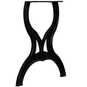 X-Frame Cast Iron Dining Table Legs - Industrial Style