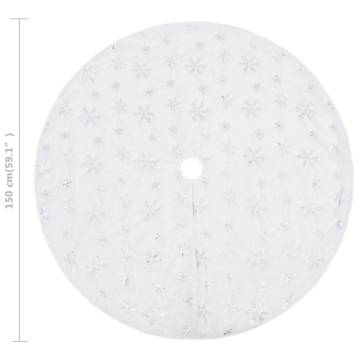 Luxury White Christmas Tree Skirt 150 cm - Faux Fur | Hipomarket