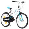 Kids Bike 18 Inch Blue and White - Stylish & Sturdy