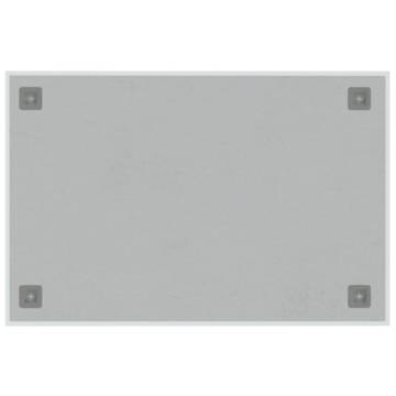 Wall-mounted Magnetic Board 60x40 cm White - Tempered Glass