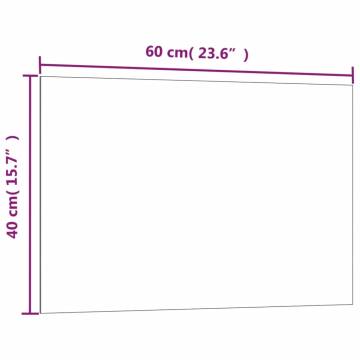 Wall-mounted Magnetic Board 60x40 cm White - Tempered Glass