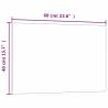 Wall-mounted Magnetic Board 60x40 cm White - Tempered Glass