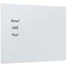 Wall-mounted Magnetic Board - White Tempered Glass 50x40 cm