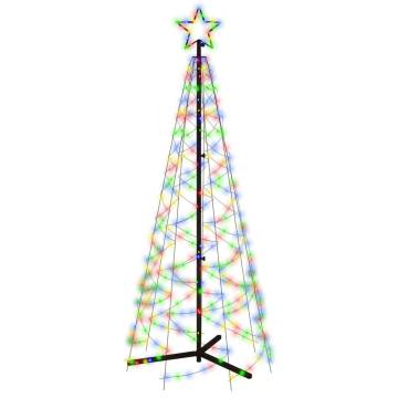 Colorful Christmas Cone Tree with 200 LEDs - 70x180 cm