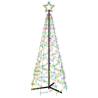 Colorful Christmas Cone Tree with 200 LEDs - 70x180 cm