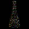 Colorful Christmas Cone Tree with 200 LEDs - 70x180 cm