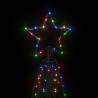 Colorful Christmas Cone Tree with 200 LEDs - 70x180 cm