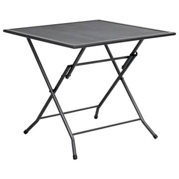 Foldable Mesh Table 80x80 cm | Steel Anthracite - HipoMarket