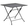 Folding Mesh Table 80x80x72 cm Steel Anthracite Size 80 x 80 x 72 cm Quantity in Package 1 